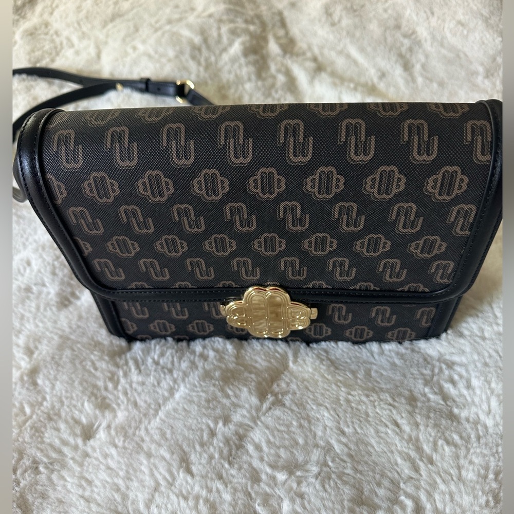 MAJE - New Leather crossbody bag in Brown - Picture 3 of 10